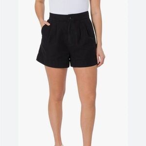 Joie Black Linen Blend Pleated Front Shorts -Size XL